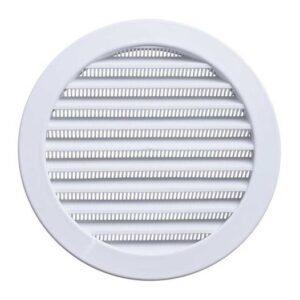 1345 Grelha Vent.Redonda.Bco 150mm com Tela Anti-Inseto