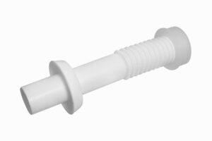 Tubo Ligação Ajustável PVC Flexível Branco