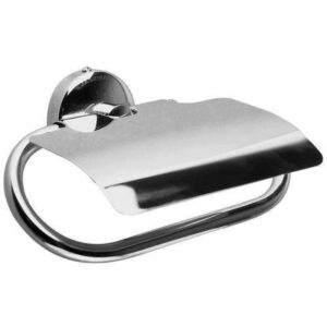 Porta Papel com Tampa Cromado