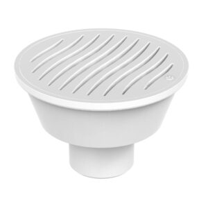 Ralo PVC Sifonado Cônico Saída Fundo 100X40mm com Grelha