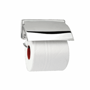 Porta Papel Higiênico com Tampa Cromado