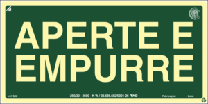 Placa PVC Aperte e Empurre