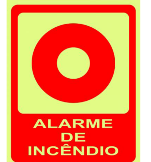 Placa PVC Alarme de Incêndio
